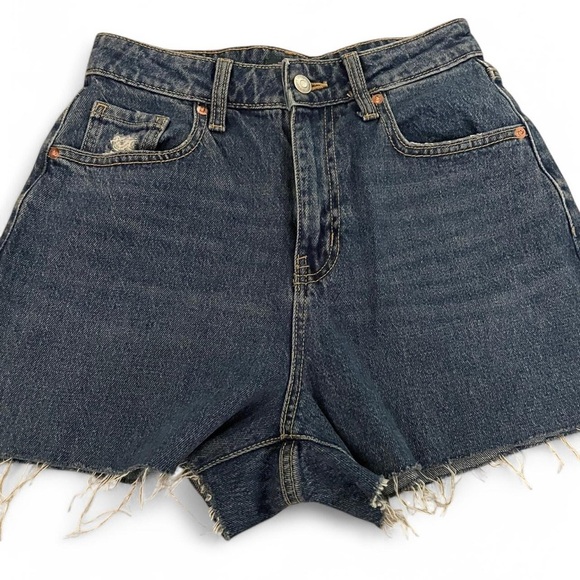 Wild Fable Blue Jean Shorts High-Waisted Cut-Off - Picture 3 of 4